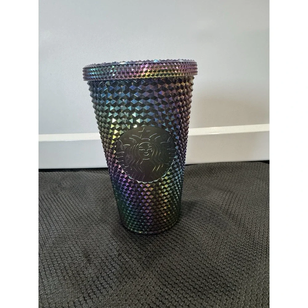 Starbucks Oil‎ Slick Rainbow Studded Tumbler 16oz. Grande Cold Cup 2023 NO STRAW